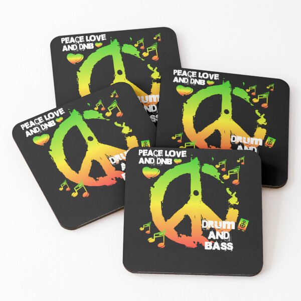 Item preview, Drum And Bass  - Peace Sign Dnb (Whitegreenred)  designed and sold by BenjaminCarrier.
