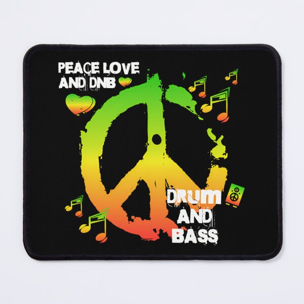 Item preview, Drum And Bass  - Peace Sign Dnb (Whitegreenred)  designed and sold by BenjaminCarrier.