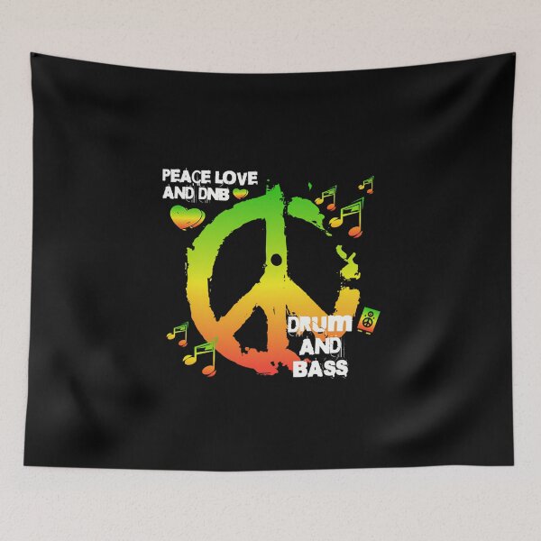 Item preview, Drum And Bass  - Peace Sign Dnb (Whitegreenred)  designed and sold by BenjaminCarrier.