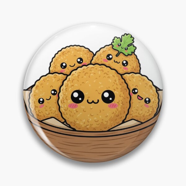 Item preview, Joyful Chibi Falafel Bowl: Crispy, Herbaceous, and Full of Smiles designed and sold by Tasting the World .