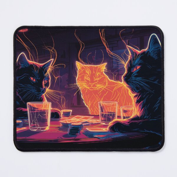 Item preview, Neon Nine Lives Poker Club designed and sold by ArgentoArt.