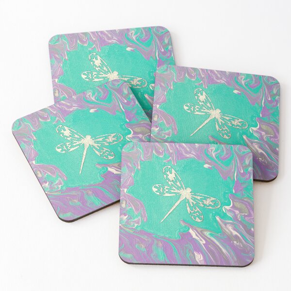Item preview, Acrylic Pour Silver Dragonfly designed and sold by Elisabeth Lucas.