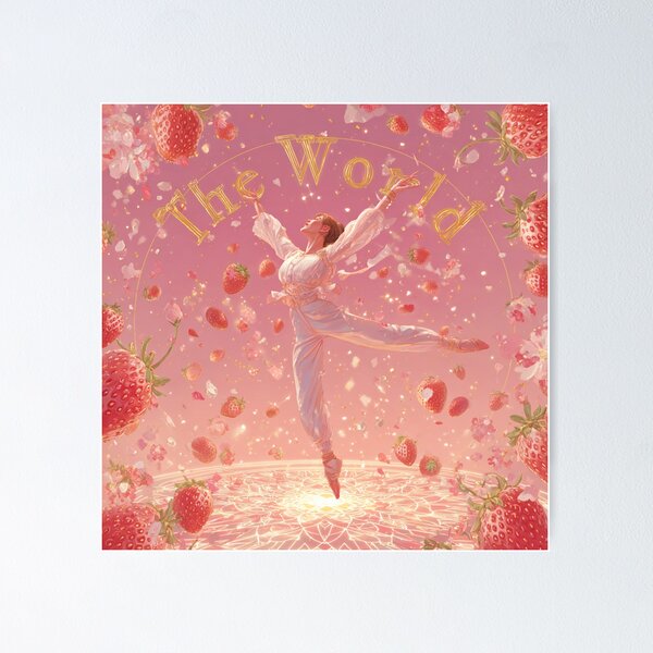 Item preview, The World – Strawberry Pink Tarot Illustration designed and sold by PrettyB888.