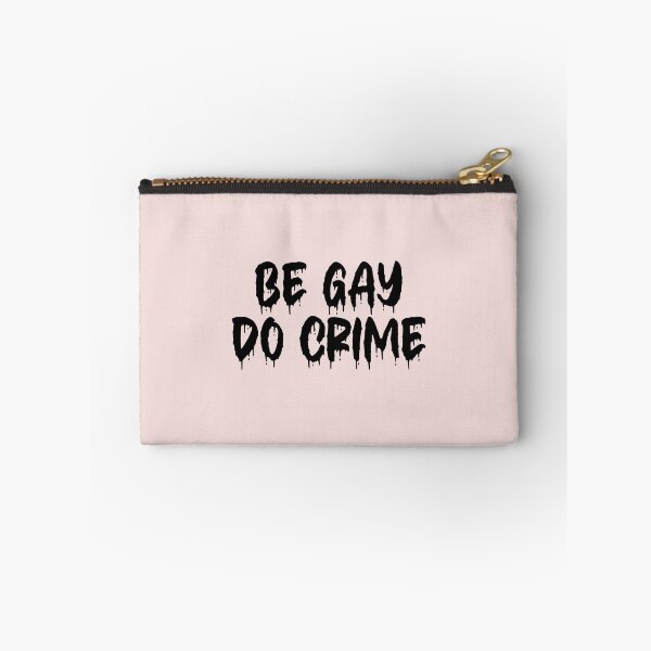 Item preview, BE GAY DO CRIME BLACK ON PINK BLOOD DRIP designed and sold by RomeArtCo.