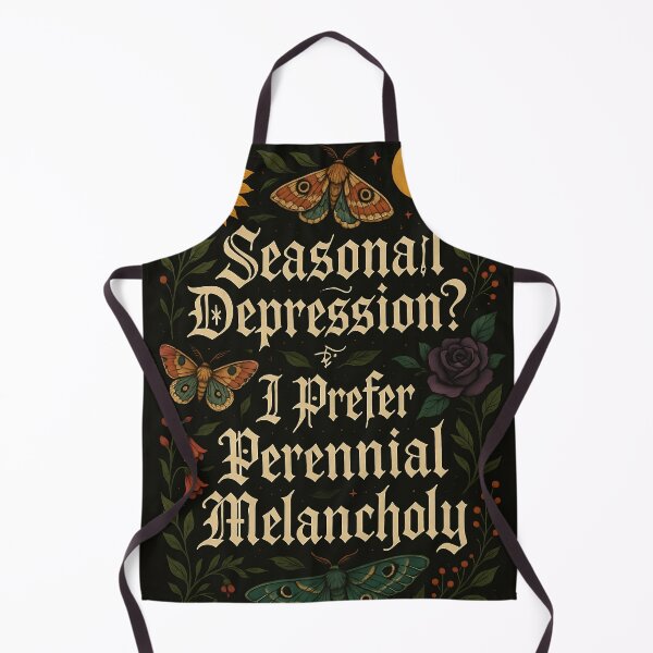 Item preview, Seasonal Depression? I Prefer Perennial Melancholy – Dark Academia Quote Art designed and sold by EntropyArts.