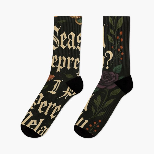 Item preview, Seasonal Depression? I Prefer Perennial Melancholy – Dark Academia Quote Art designed and sold by EntropyArts.