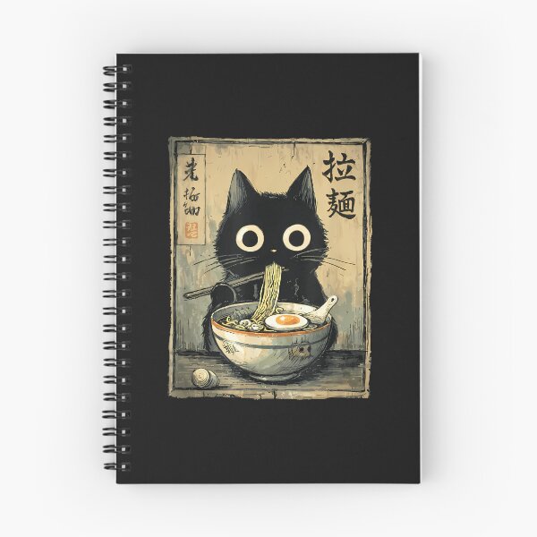 Item preview, Kawaii Ramen Cat Retro Japanese Noodles Artwork designed and sold by cawtoon.