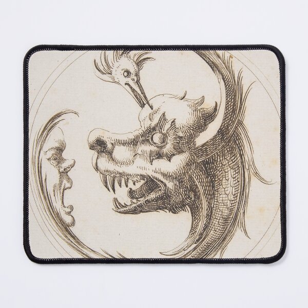 Item preview, Two Beasts and a Human Mask within a Circle designed and sold by AnimaliaStar.