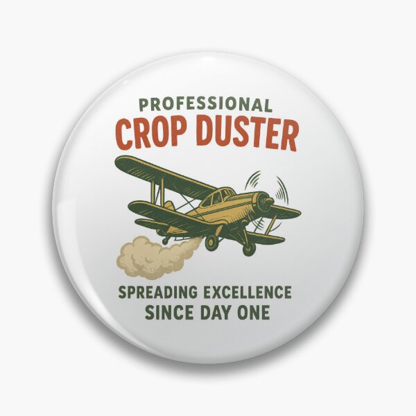 Item preview, Professional Crop Duster – Funny Retro Plane Pun Design designed and sold by inkoutninja.
