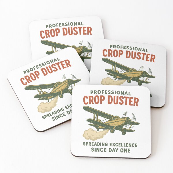 Item preview, Professional Crop Duster – Funny Retro Plane Pun Design designed and sold by inkoutninja.