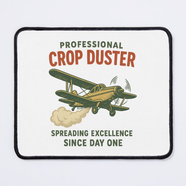 Item preview, Professional Crop Duster – Funny Retro Plane Pun Design designed and sold by inkoutninja.