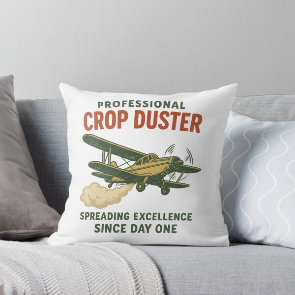 Item preview, Professional Crop Duster – Funny Retro Plane Pun Design designed and sold by inkoutninja.