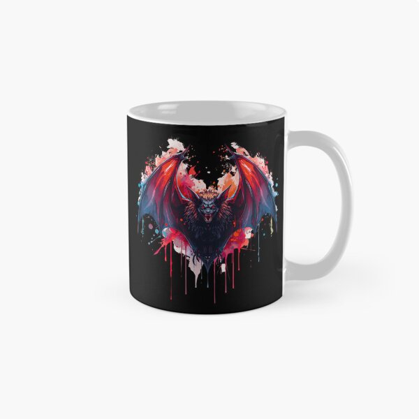 Item preview, Vampire Bat King – Glowing Neon Watercolor Halloween Bat Art | Fantasy Design designed and sold by ColorSplash123.