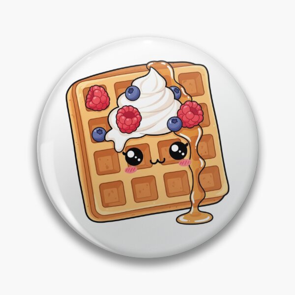 Item preview, Crispy Chibi Waffle: Grinning, Groovy, and Golden-Brown designed and sold by Tasting the World .