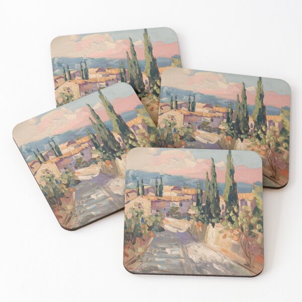 Item preview, French Village Pathway in Provence – Landscape Impressionist Painting designed and sold by CARRAANN.
