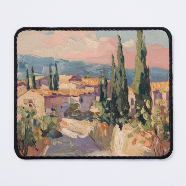 Item preview, French Village Pathway in Provence – Landscape Impressionist Painting designed and sold by CARRAANN.
