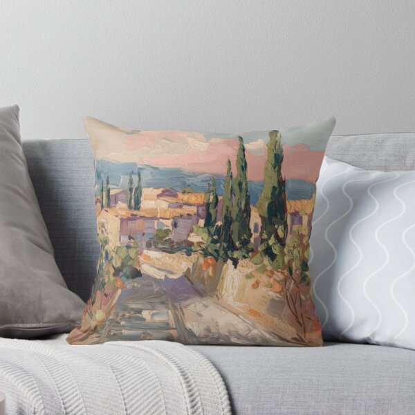 Item preview, French Village Pathway in Provence – Landscape Impressionist Painting designed and sold by CARRAANN.