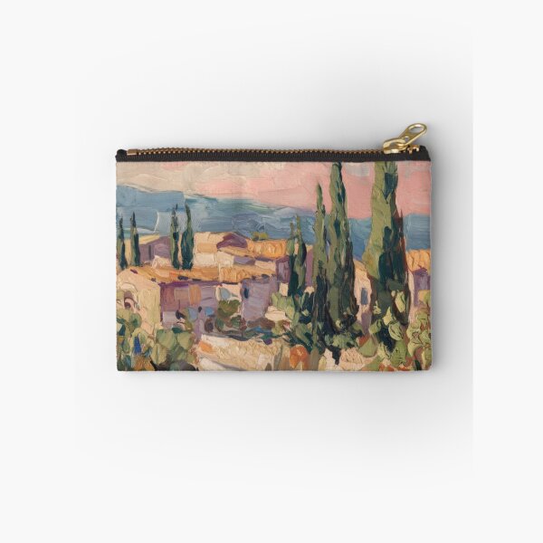 Item preview, French Village Pathway in Provence – Landscape Impressionist Painting designed and sold by CARRAANN.