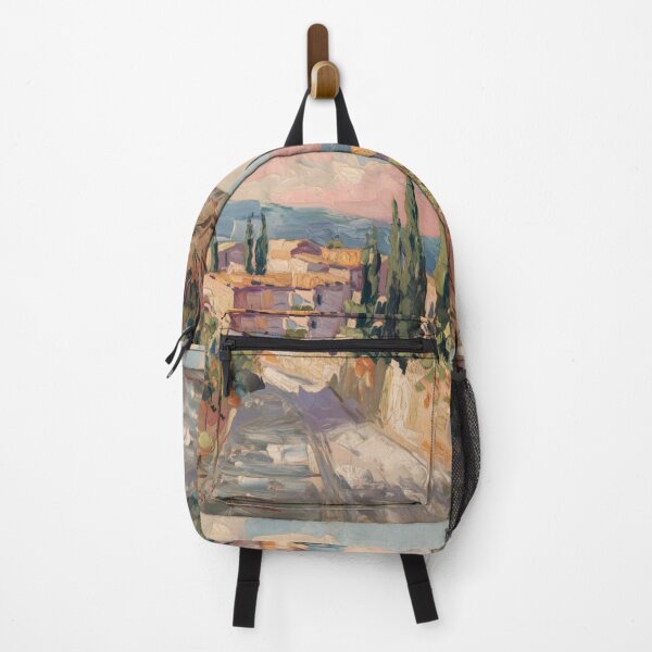 Item preview, French Village Pathway in Provence – Landscape Impressionist Painting designed and sold by CARRAANN.