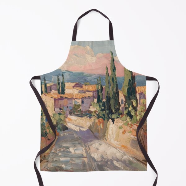 Item preview, French Village Pathway in Provence – Landscape Impressionist Painting designed and sold by CARRAANN.