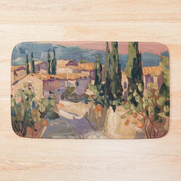 Item preview, French Village Pathway in Provence – Landscape Impressionist Painting designed and sold by CARRAANN.