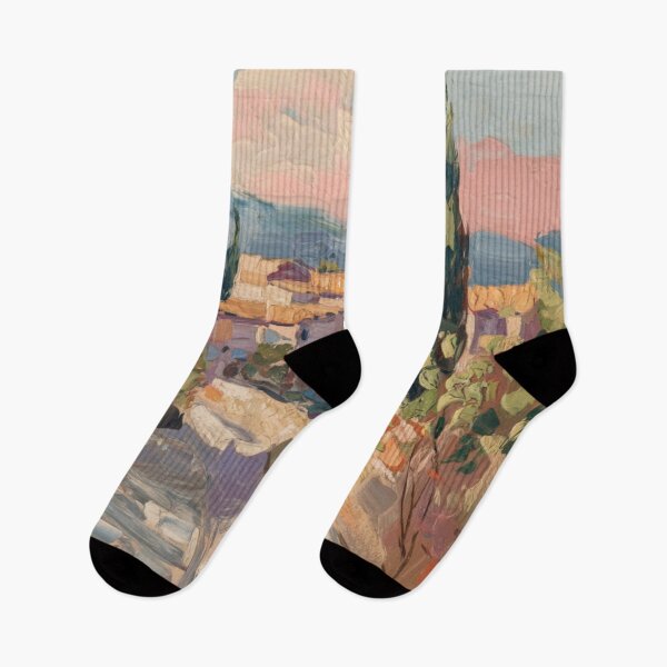 Item preview, French Village Pathway in Provence – Landscape Impressionist Painting designed and sold by CARRAANN.
