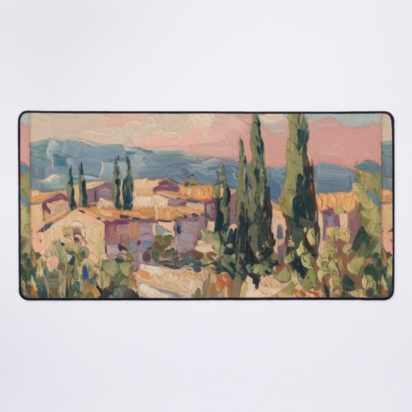 Item preview, French Village Pathway in Provence – Landscape Impressionist Painting designed and sold by CARRAANN.