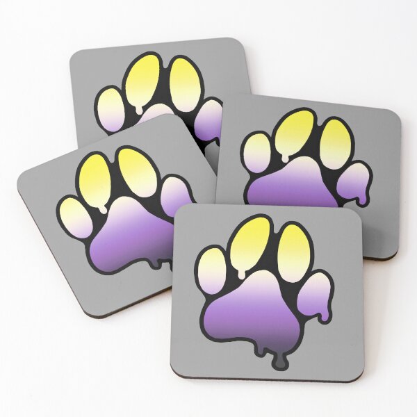 Item preview, Non-Binary Pride Paw designed and sold by BesidesBunnyArt.