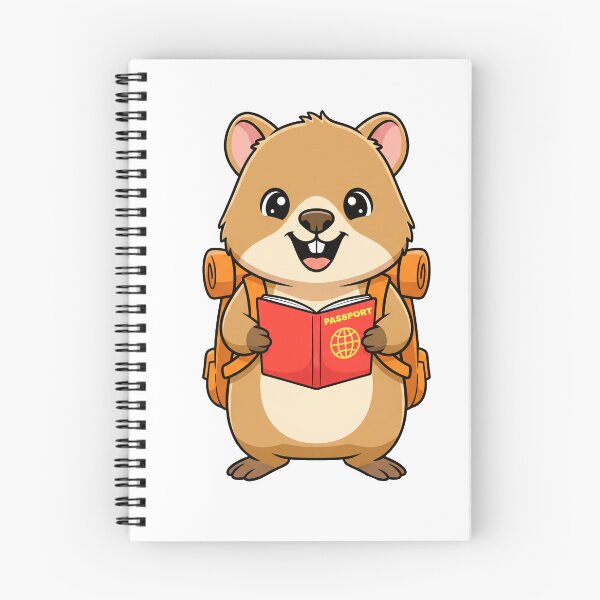 Item preview, Adventure-Ready Quokka with Orange Backpack and Passport designed and sold by Fikuall.