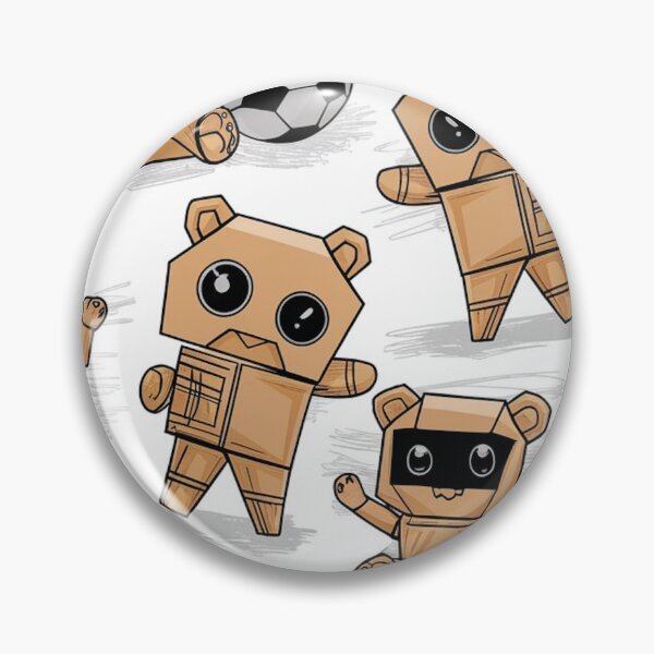 Item preview, Cute Cardboard Box Robot Pattern with Soccer Ball designed and sold by Ed & Harmony.