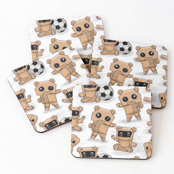 Item preview, Cute Cardboard Box Robot Pattern with Soccer Ball designed and sold by Ed & Harmony.