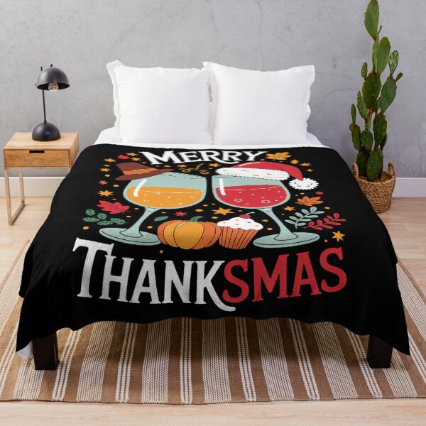 Item preview, Funny Wine Merry Thanksmas Christmas Thanksgiving designed and sold by tearbytea.