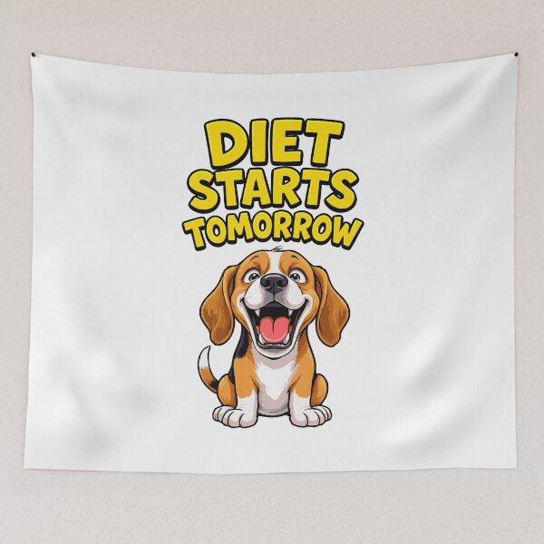 Item preview, Hungry Beagle Funny Quote Cartoon Typography Design designed and sold by Tong4130.