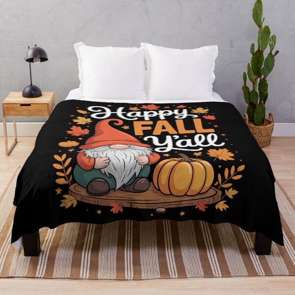 Artikelvorschau, Happy Fall Süße Gnome Kürbis Herbst Baum Herbst entworfen und verkauft von tearbytea.
