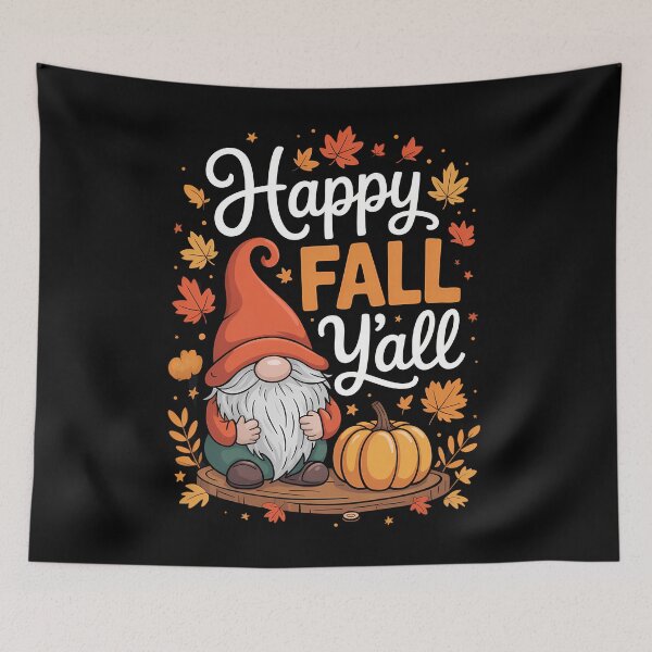 Artikelvorschau, Happy Fall Süße Gnome Kürbis Herbst Baum Herbst entworfen und verkauft von tearbytea.