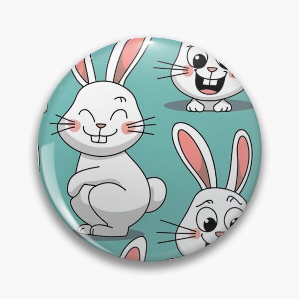 Item preview, Cute White Bunnies Pattern on Turquoise Blue designed and sold by Ed & Harmony.