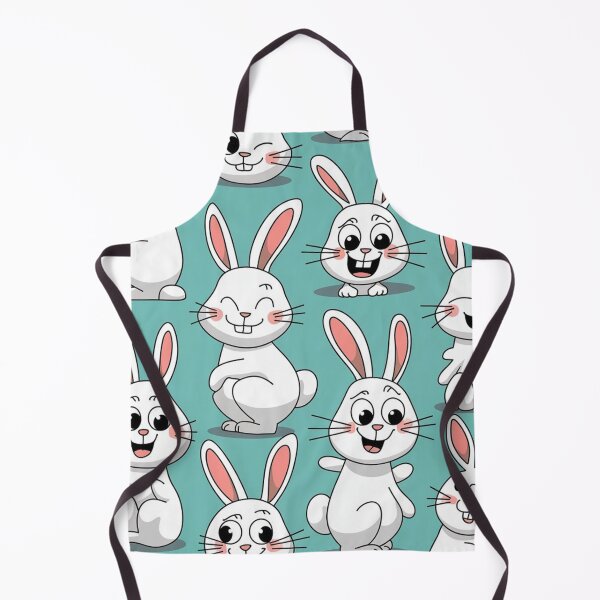 Item preview, Cute White Bunnies Pattern on Turquoise Blue designed and sold by Ed & Harmony.