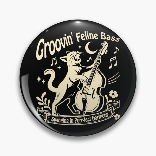 Item preview, Groovin’ Jazz Cat – Singing with Upright Bass_Cream designed and sold by AckeeWolf.