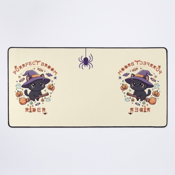 Item preview, Purrfect Broom Rider – Cute Kawaii Cat Halloween Design designed and sold by DaVinciFeather.