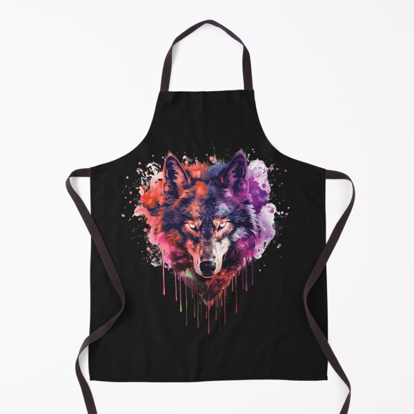 Item preview, Ghost Wolf – Glowing Cyan and Violet Spirit Wolf Art | Neon Watercolor Fantasy Design designed and sold by ColorSplash123.
