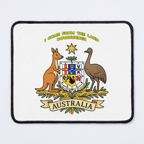 Item preview, Australian Coat of Arms – Cartoon Style Emu & Kangaroo Design designed and sold by Michael van der Hoorn.