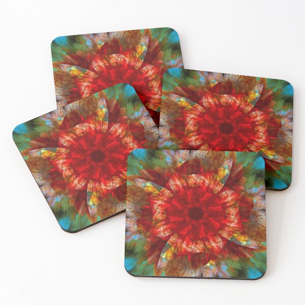 Item preview, Crimson Radiance Bloom – Fiery Abstract Flower designed and sold by JWJ Photographs.