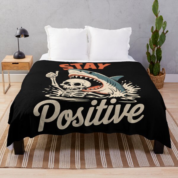 Item preview, Positive Skeleton Shark Funny Halloween Funny designed and sold by LunaCrazeArt.