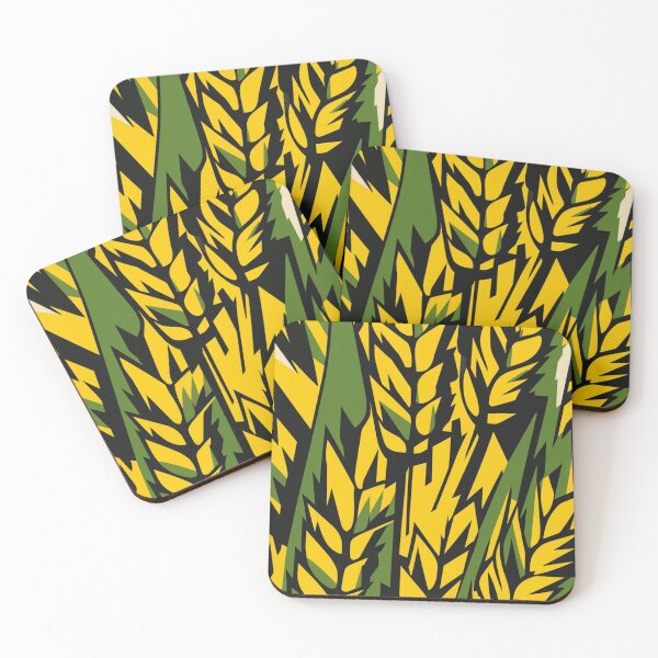 Item preview, Bold Yellow Green Wheat Grain Abstract Pattern designed and sold by Ed & Harmony.