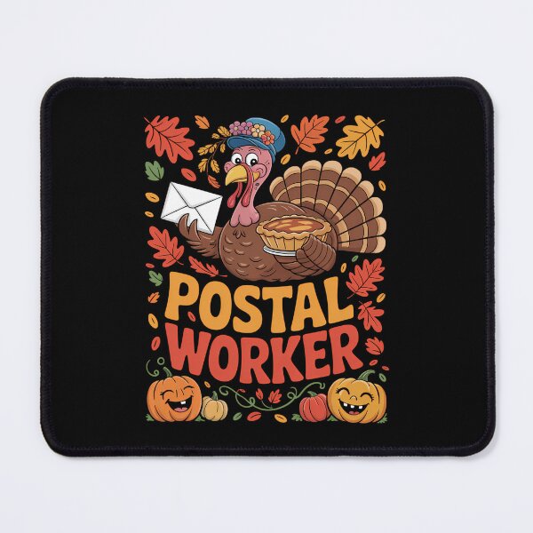 Artikelvorschau, Postangestellter Job Thanksgiving Truthahn Blume Herbst Kürbisse entworfen und verkauft von LunaCrazeArt.