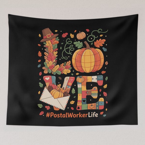 Artikelvorschau, Postangestellter Thanksgiving Job Team Kürbisse entworfen und verkauft von LunaCrazeArt.