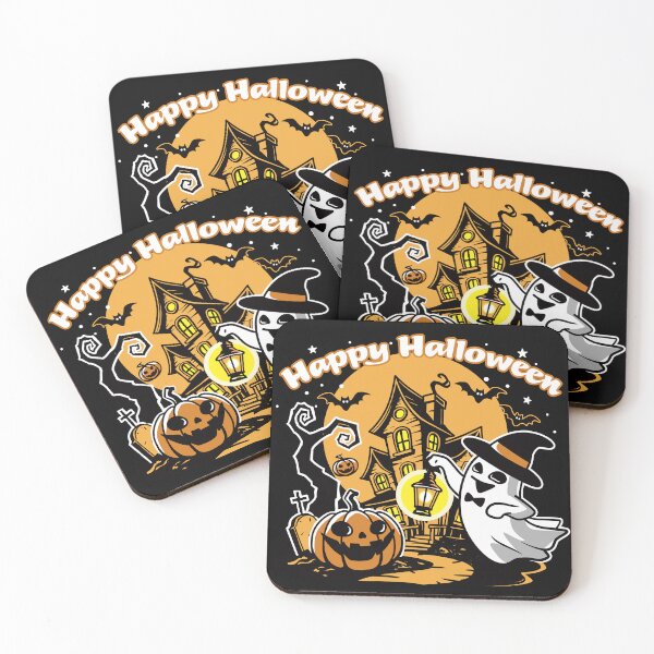 Item preview, Happy Halloween – Spooky Fun Haunted House Design_BK designed and sold by AckeeWolf.