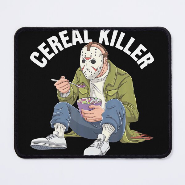 Item preview, Cereal Killer Funny Halloween Horror Movie Masked Man designed and sold by LouisaOReilly.