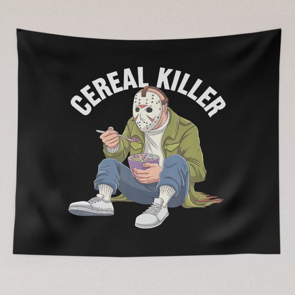Item preview, Cereal Killer Funny Halloween Horror Movie Masked Man designed and sold by LouisaOReilly.