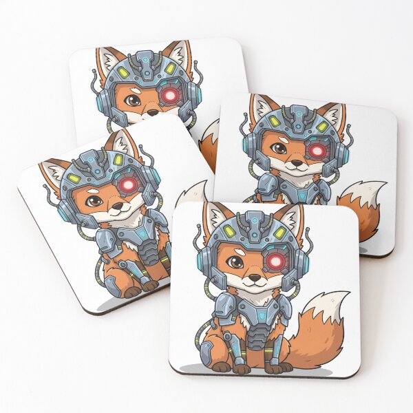Item preview, Cyberpunk Fox - Cute Robot Fox Character designed and sold by sanjustudio.